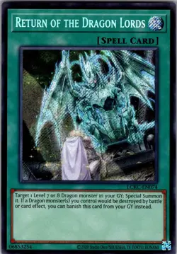 Return of the Dragon Lords LCKC-EN074 Secret Rare Yu-Gi-Oh Unlimited NM/M - Image 1