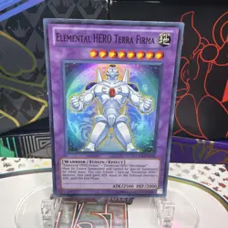 Yu-Gi-Oh! TCG: Elemental HERO Terra Firma LCGX-EN075 Ultra Rare Holo +BONUS HOLO - Image 1