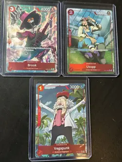 Brook Usopp Vegapunk One Piece ST21 Alt Art 3 Card Lot English - Image 1
