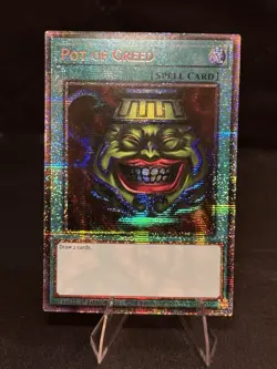 Konami Yu-Gi-Oh! Pot of Greed TLM-EN005 1st Ed Prismatic Secret Rare Foil - Image 1