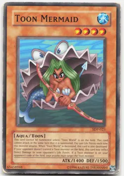 Toon Mermaid DB1-EN039 Common Dark Beginning 1 Yu-Gi-Oh Unlimited Heavily Played - Image 1