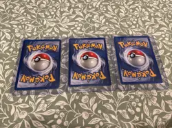 Pokemon 1999 Fossil Set Legendary Birds Trio Articuno Zapdos Moltres Non Holo LP - Image 2