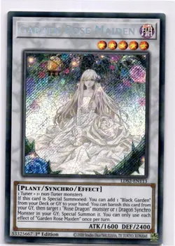 Yugioh Garden Rose Maiden LDS2-EN113 Secret Rare 1st Edition NM - Image 1