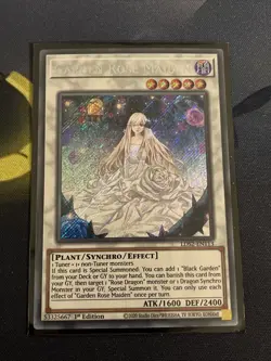 Garden Rose Maiden LDS2-EN113 Secret Rare 1st Edition YuGiOh Card NM - Image 1