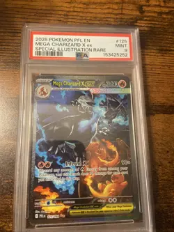 PSA 9 Mega Charizard X ex 125/094 Me02: Phantasmal Flames Holo - Image 2