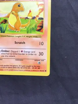 Pokemon Cards: Base Set 1st Edition Common: Charmander 46/102 - Image 4