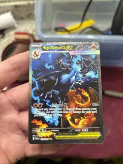 Mega Charizard X ex 125/094 Me02: Phantasmal Flames Holo SIR (NM +) NO WHITENING - Image 2