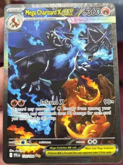 Mega Charizard X ex 125/094 Me02: Phantasmal Flames Holo SIR (NM +) NO WHITENING - Image 3