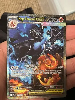 Mega Charizard X ex 125/094 Me02: Phantasmal Flames Holo, Mint+, SIR - Image 1