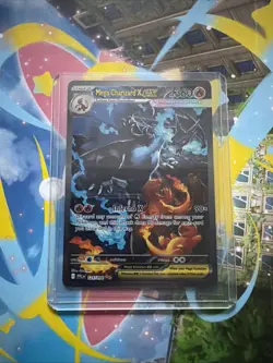 Mega Charizard X ex 125/094 Me02: Phantasmal Flames Holo SUPER CLEAN. - Image 1