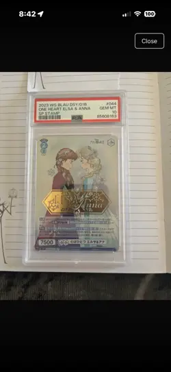 Weiss Schwarz Blau Disney Frozen Anna & Elsa SP Stamp One Heart PSA 10 Gem Mint - Image 1