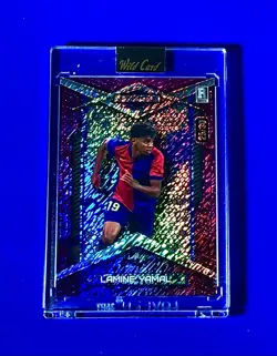 Lamine Yamal Rookie Refractor 25/30 Purple Shimmer Alumination 2024 Wild Card RC - Image 1