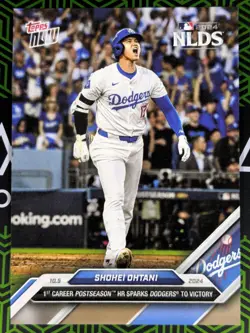 Shohei Ohtani 2024 Topps NOW #801 10/5/2024 1st Career Postseason Homerun NLDS - Image 1