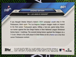 Shohei Ohtani 2024 Topps NOW #801 10/5/2024 1st Career Postseason Homerun NLDS - Image 2