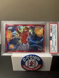 2025 Topps Cosmic Chrome James Wood Stars in the Night Red Refractor #/5 PSA 10 - Image 1
