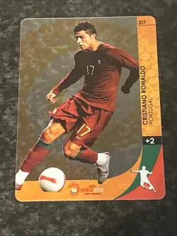 2008 Panini Uefa Euro 2008 Golden Card Ultra Card Cristiano Ronaldo Pack Fresh - Image 2