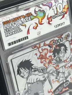 One Piece CCG Luffy & Ace Alt Art leader ST30-001 English - ACE 10 - POP 1 of 2 - Image 3
