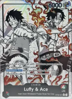 One Piece CCG Luffy & Ace Alt Art leader ST30-001 English - ACE 10 - POP 1 of 2 - Image 4
