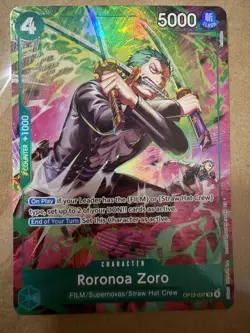 Roronoa Zoro (OP13-037) TR Treasure Rare Adventure on Kami's Island (OP15-EB04) - Image 1