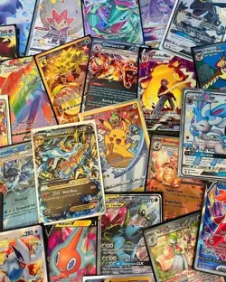 Pokemon Card Lot 10 Official TCG Cards Ultra Rare Included EX GX V MEGA + HOLOS - Image 1
