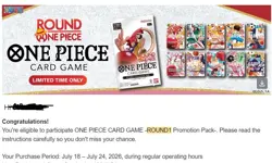 Round 1 One Piece Card Game Promotional Pack - English Presale ALL 10 packs - Image 2