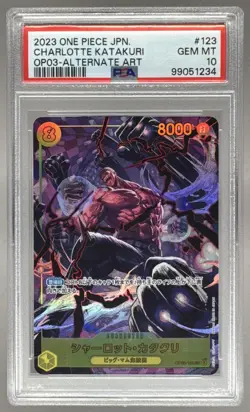 Charlotte Katakuri 2023 JP One Piece Pillars of Strength OP03-123 Alt Art PSA 10 - Image 1
