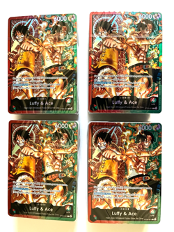 One Piece - Luffy & Ace ST30 Starter Deck full Brick - (4) SEALED Decks - Image 1