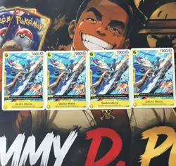 OP16-105 Playset 4 x Gecko Moria English C One Piece TCG Card Game - Image 1