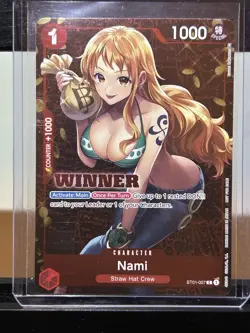 Nami ST01-007 C WINNER Tournament One Piece Card Game ENGLISH - Image 1