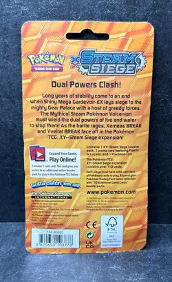 Pokemon XY Steam Siege Blister Card Pack with Floette Promo Mew Coin Nice - Image 2