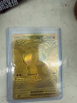 Mega Charizard X EX Gold Foil Full Art 360 HP PFL 130/094 Pokemon Card - Image 1