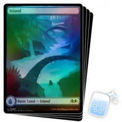 FOIL ISLAND (263) (FULL ART) X4 Wilds Of Eldraine WOE Magic MTG MINT CARD - Image 1