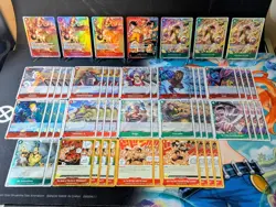 One Piece | Red / Green Luffy & Ace Deck Core (55 Cards) - Image 1