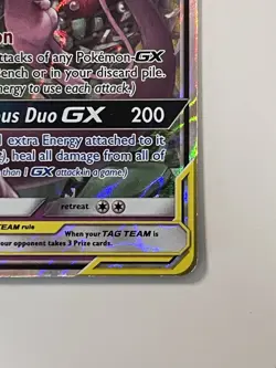 Mewtwo & Mew GX 71/236 Unified Minds Ultra Rare Holo TAG TEAM Pokemon Card - Image 2