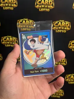 2026 Los Angeles Dodgers x One Piece Promo Card Monkey D Luffy DODGERS LUFFY DON - Image 1