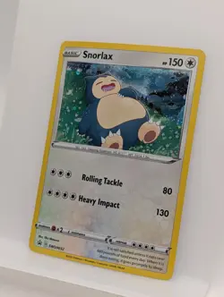 Pokemon Snorlax Black Star Promo SWSH032 Holo Card Moderate Condition - Image 3