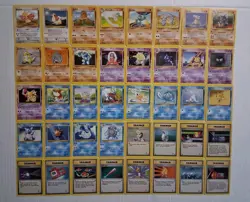 Base Set #2 Complete Common And Uncommon 90 Card Vtg Lot LP-MP - Image 2