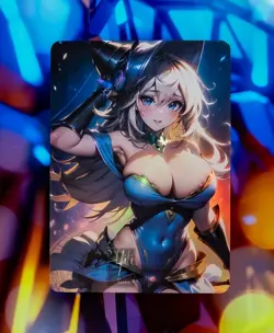 Dark Magician Girl DMG Custom Flash YuGiOh Holo Foil Card Waifu Rare - Image 1
