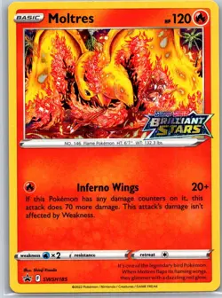 Pokemon TCG Moltres Promo Holo SWSH: Sword & Shield Promo Cards SWSH185 LP - Image 1