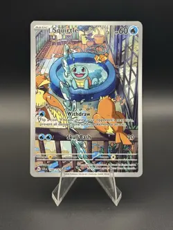 Squirtle Stellar Crown Holo Illustration Rare Card 148/142 Sv07 NM/M Condition - Image 1
