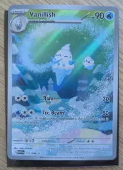 Vanillish 112/086 White Flare HP Full Art Rare Holo Pokemon Card NM - Image 1