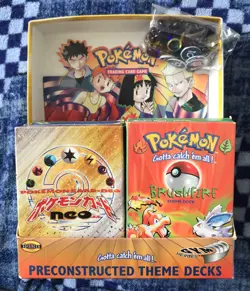 8 X WOTC Deck Box Display Box Pokemon Cards Manual Rulebook Wizards Neo 1999 - Image 1