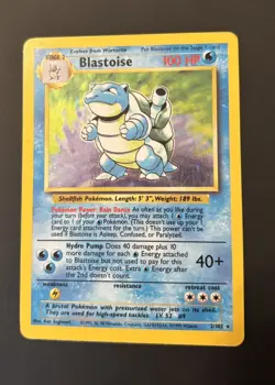 Pokemon TCG Blastoise Holo Rare Card 2/102 Base Set - Image 1