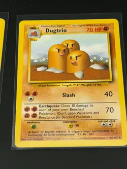 Vintage Pokemon Base Set 1999 Rare Lot 3 Cards Non Holo NP Mint! - Image 3