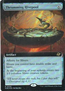 MTG: Edge of Eternities: Foil Extended Art Thrumming Hivepool: LP Condition - Image 1