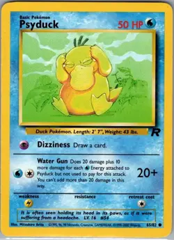 Psyduck 65/82 Non Holo Team Rocket - Pokemon Card - NM - Image 1