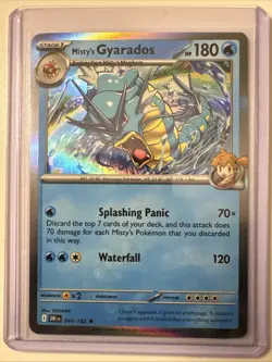 Pokemon TCG: Destined Rivals Gyarados Holo Rare Card 049/182 Misty's Gyarados - Image 1