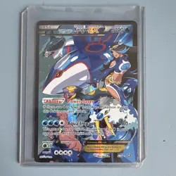Double Crisis Team Aqua's Kyogre EX 6/34 Ultra Rare Holo Pokemon Card - Image 1