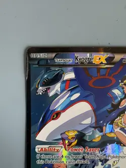 Double Crisis Team Aqua's Kyogre EX 6/34 Ultra Rare Holo Pokemon Card - Image 3