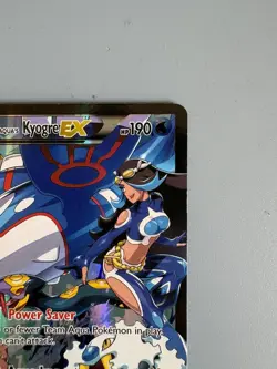 Double Crisis Team Aqua's Kyogre EX 6/34 Ultra Rare Holo Pokemon Card - Image 4